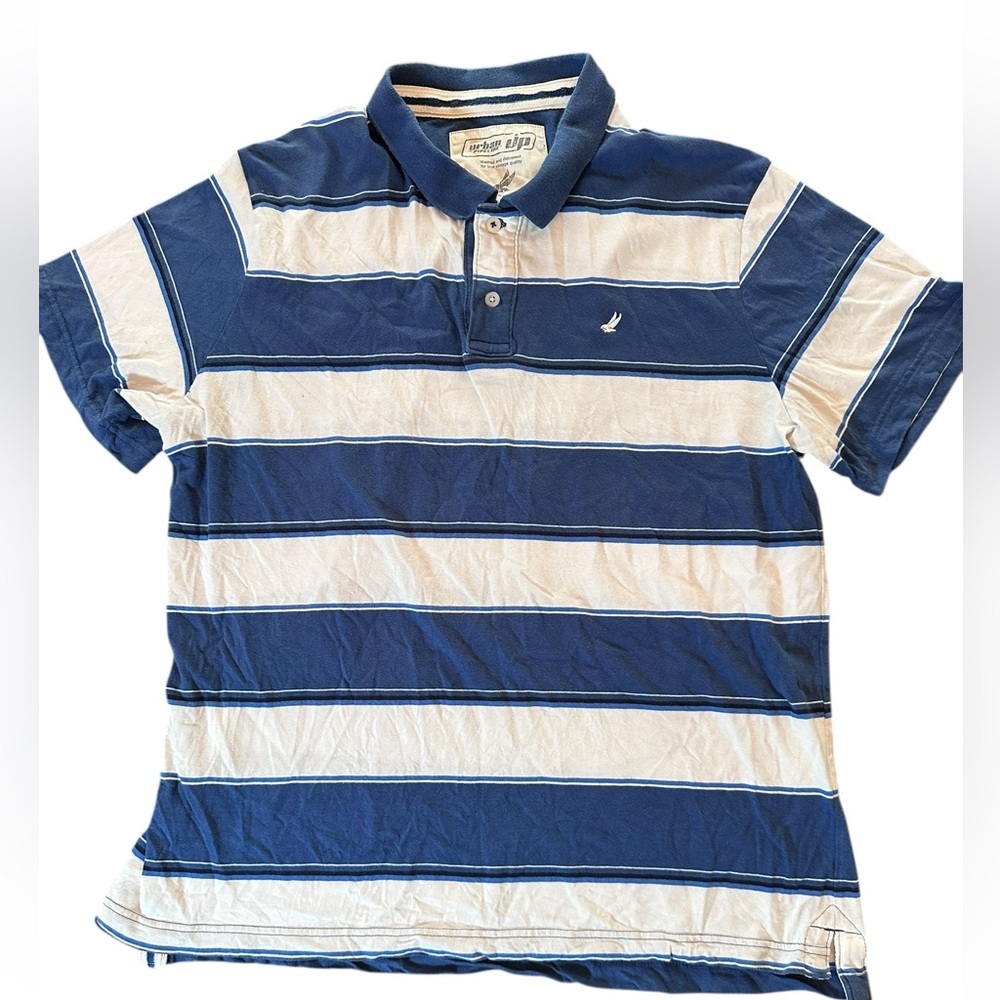 Urban Pipeline Blue‎ and White Striped Polo Shirt